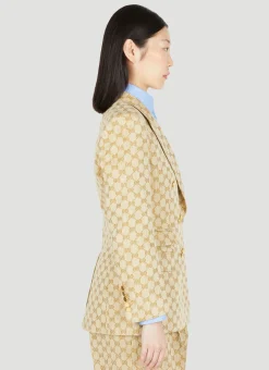 Gg Supreme Canvas Suit Blazer><noscript><img width=