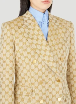 Gg Supreme Canvas Suit Blazer><noscript><img width=