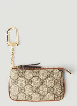 Men Gucci Keyrings^Gg Supreme Keychain Coin Purse