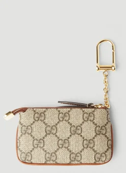 Men Gucci Keyrings^Gg Supreme Keychain Coin Purse