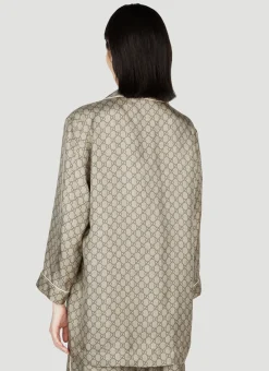 Gg Supreme Silk Shirt></noscript>Gucci Sale
