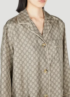 Gg Supreme Silk Shirt></noscript>Gucci Sale