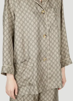 Gg Supreme Silk Shirt></noscript>Gucci Sale