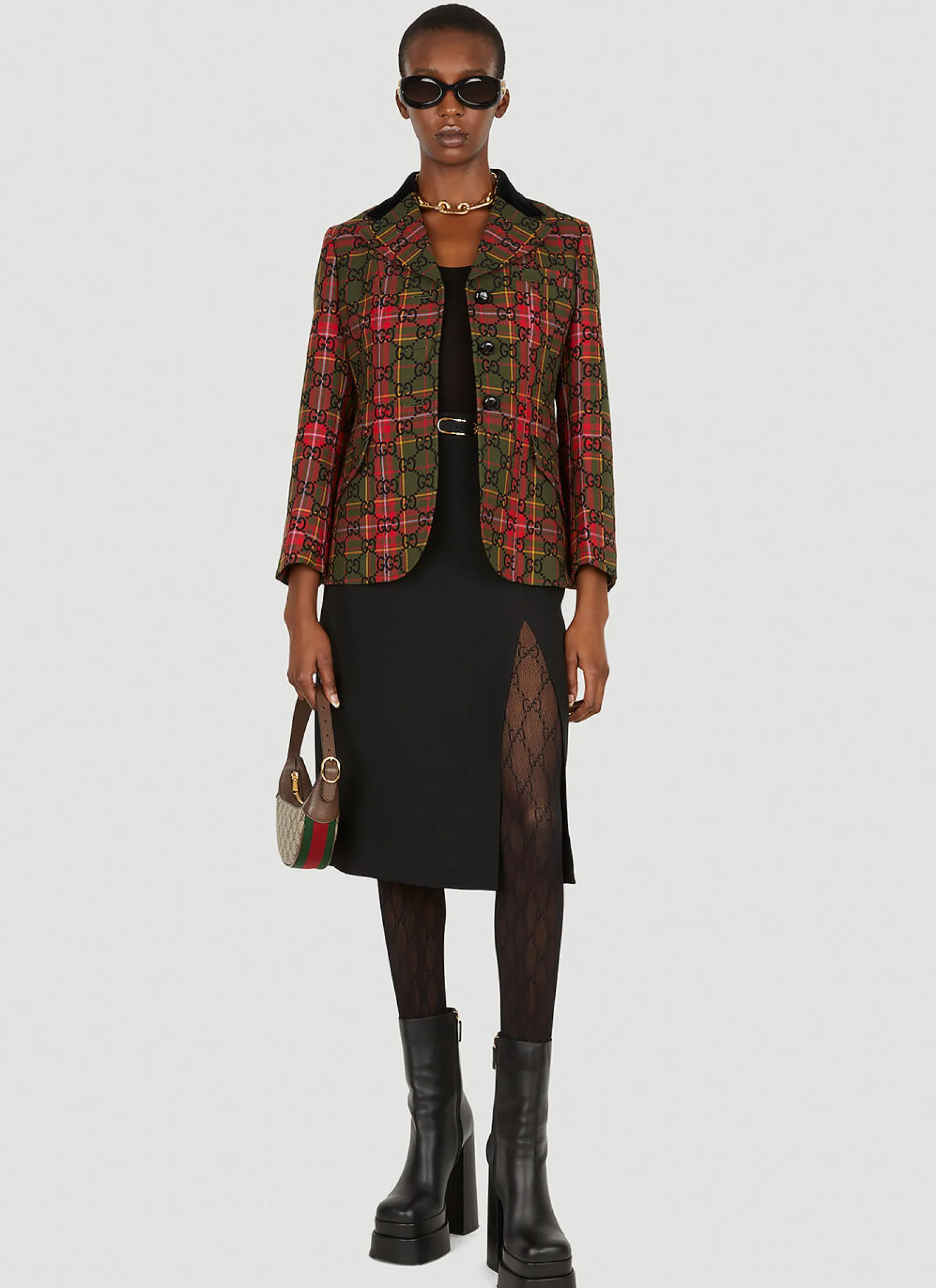 Gg Tartan Blazer>Gucci Best