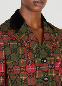 Gg Tartan Blazer><noscript><img width=