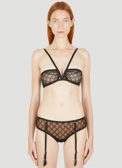 Gg Tulle Lingerie Set>Gucci