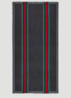 Men Gucci Scarves^Gg Web Stripe Scarf