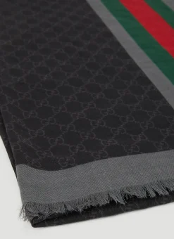 Men Gucci Scarves^Gg Web Stripe Scarf