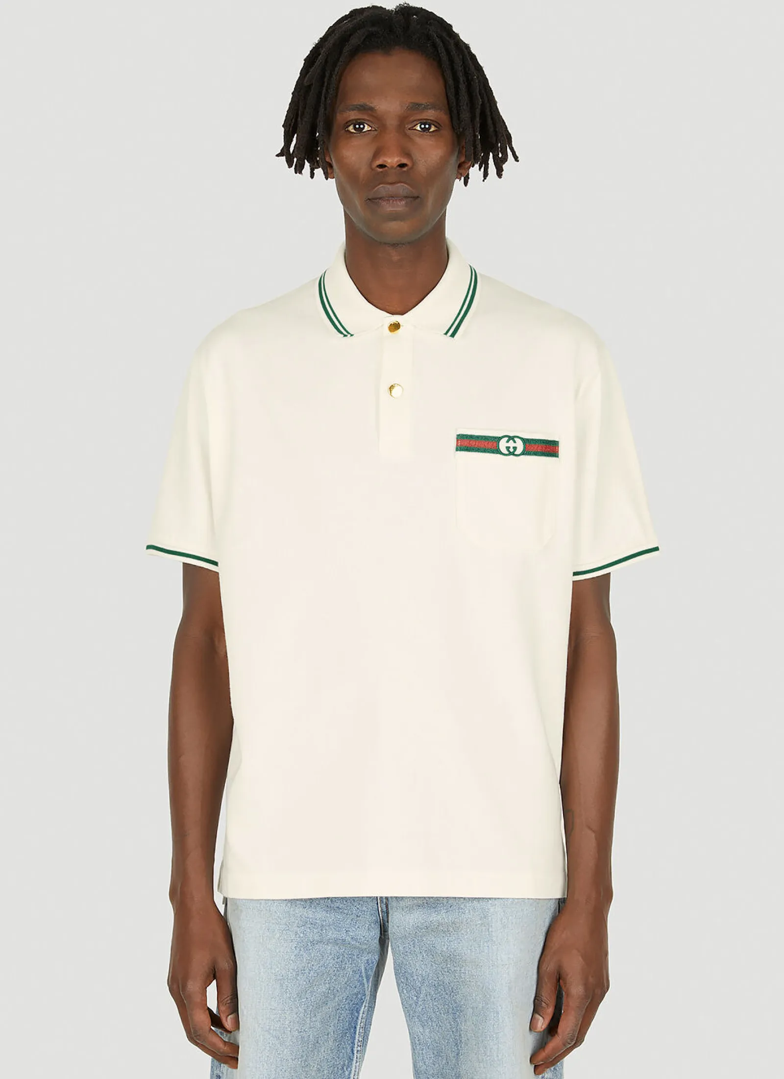 Men Gucci Polo Shirts^Gg-Embroidered Polo Shirt