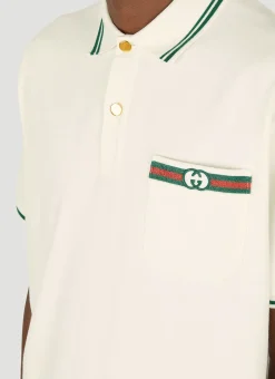 Men Gucci Polo Shirts^Gg-Embroidered Polo Shirt