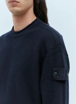 Men Stone Island Knitwear^Ghost Compass Patch Wool Sweater