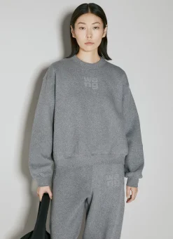 Glitter Terry Sweatshirt>Alexander Wang New