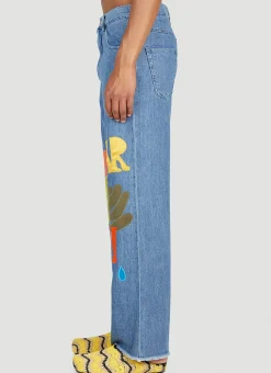 Men Marni x No Vacancy Jeans^Graphic Applique Wide Leg Jeans