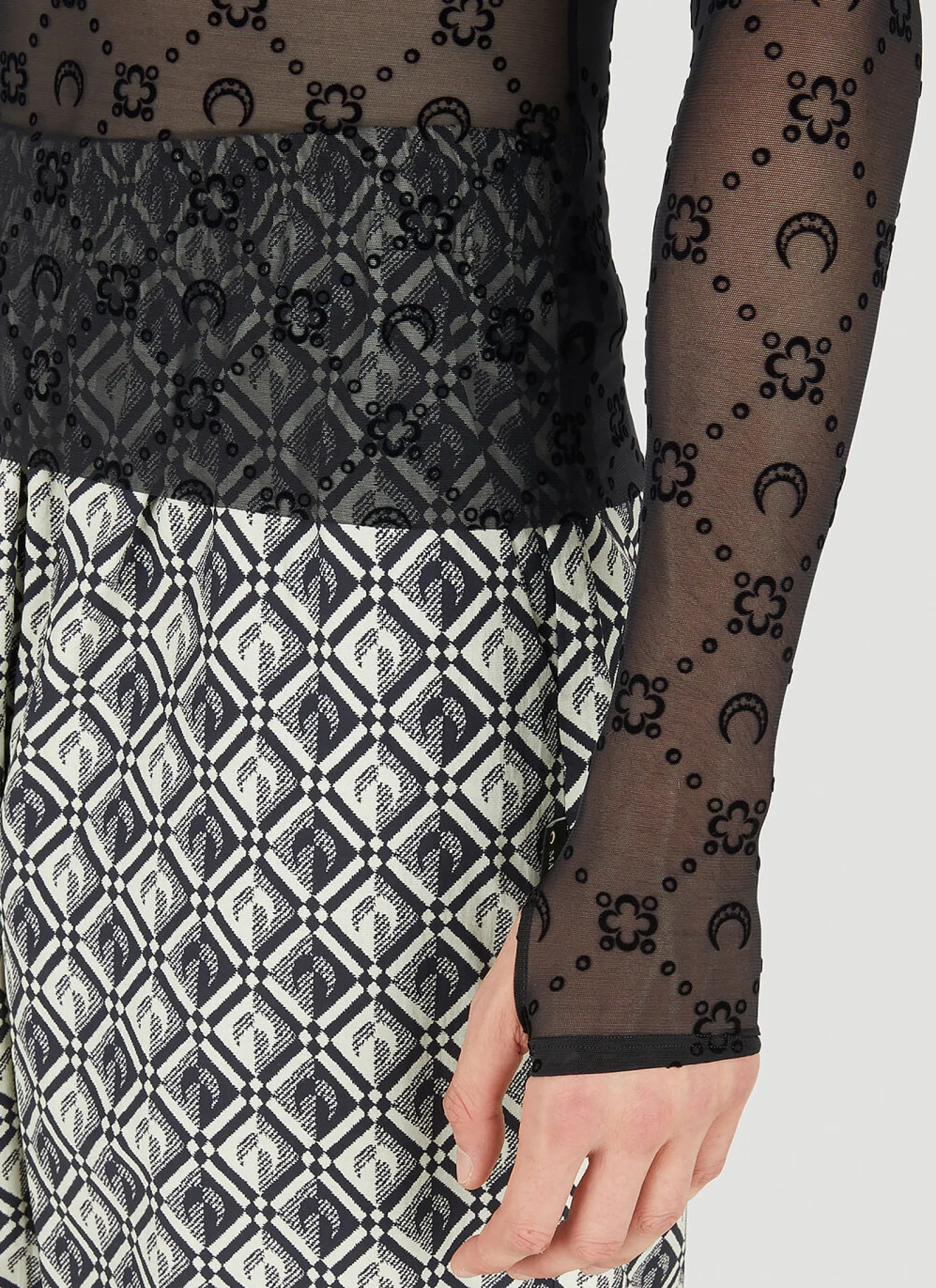 Men Marine Serre Tops^Graphic Moon Motif Long Sleeve Top