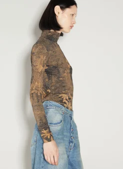 Graphic Print Highneck Top>MM6 Maison Margiela Online