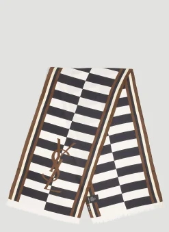 Men Saint Laurent Scarves^Graphic Print Scarf