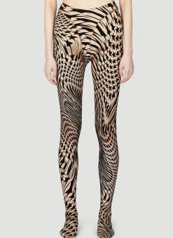 Graphic Print Tights>Mugler Sale