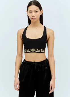 Greca Trim Sports Bra>Versace Discount