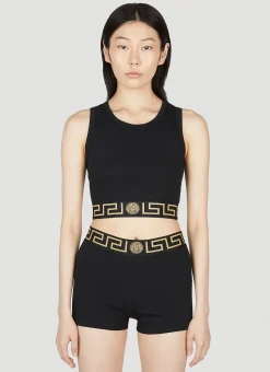Greca Trim Tank Top>Versace Sale