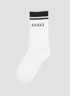 Men Gucci Socks^Logo Striped Socks