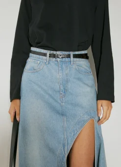 Men Y/Project Belts^Heart Leather Belt