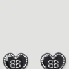 Men Balenciaga Jewellery^Heart Logo Earrings