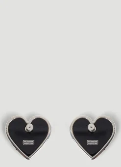 Men Balenciaga Jewellery^Heart Logo Earrings