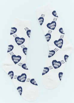 Men Human Made Socks^Heart Logo Jacquard Socks
