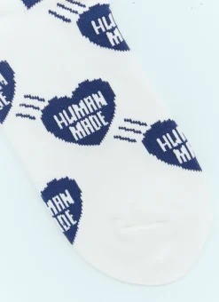 Men Human Made Socks^Heart Logo Jacquard Socks
