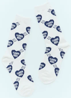 Men Human Made Socks^Heart Logo Jacquard Socks