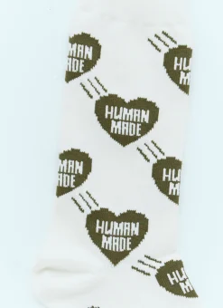 Men Human Made Socks^Heart Logo Jacquard Socks