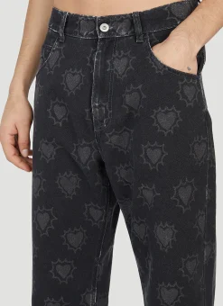 Men Rassvet Jeans^Hearts Print Jeans
