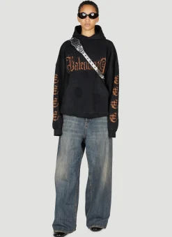 Heavy Metal Distressed Hooded Sweatshirt>Balenciaga Outlet
