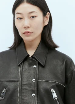 Herman Leather Biker Jacket>KHAITE Best