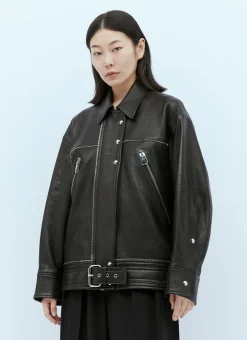 Herman Leather Biker Jacket></noscript>KHAITE Best