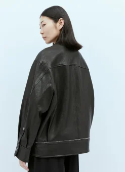 Herman Leather Biker Jacket></noscript>KHAITE Best