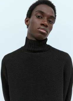 Men Homme Plissé Issey Miyake Knitwear^High Neck Rustic Knit Sweater