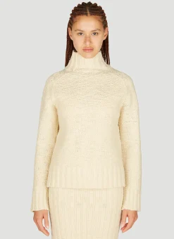 High Neck Textured Knit Sweater>Jil Sander+ Discount