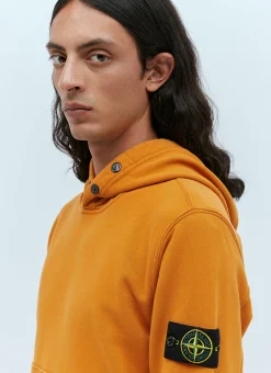 Men Stone Island Sweatshirts^Hooded Compass Patch Sweatshirt