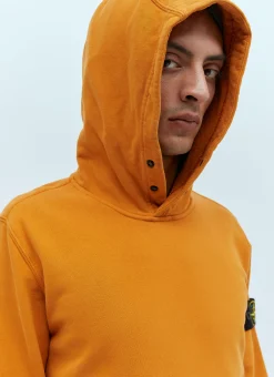 Men Stone Island Sweatshirts^Hooded Compass Patch Sweatshirt