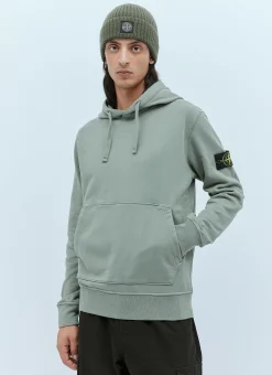 Men Stone Island Sweatshirts^Hooded Compass Patch Sweatshirt
