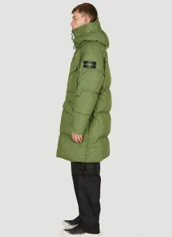 Men Stone Island Coats^Hooded Down Parka Coat