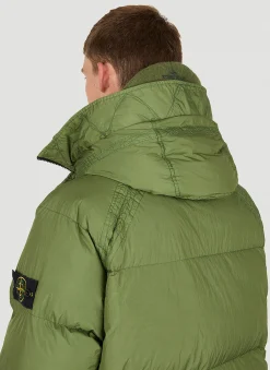 Men Stone Island Coats^Hooded Down Parka Coat