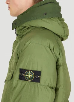 Men Stone Island Coats^Hooded Down Parka Coat