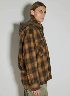 Men Maison Mihara Yasuhiro Shirts^Hooded Layered Shirt