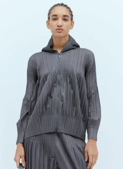 Hooded Pleated Sweatshirt>Pleats Please Issey Miyake Sale