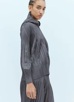 Hooded Pleated Sweatshirt></noscript>Pleats Please Issey Miyake Sale