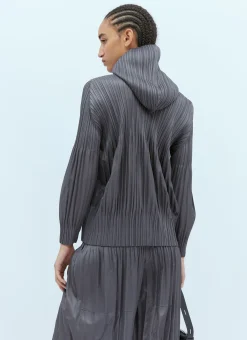 Hooded Pleated Sweatshirt></noscript>Pleats Please Issey Miyake Sale