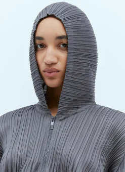 Hooded Pleated Sweatshirt></noscript>Pleats Please Issey Miyake Sale