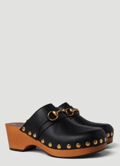 Horsebit Leather Clogs>Gucci Outlet